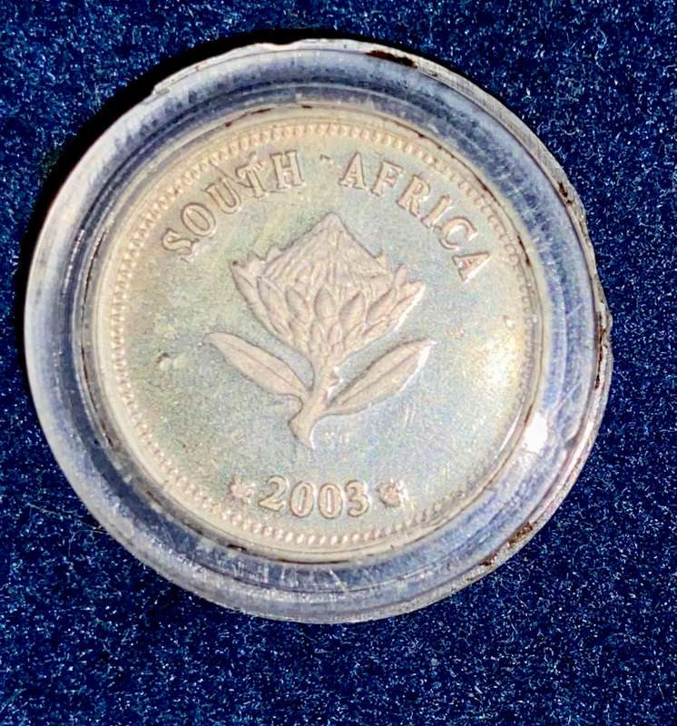 South Africa. Eagles 2 1/2 cent 2003 sterling silver in SA mint bag