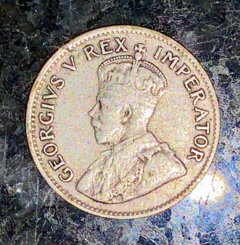 S A Union. silver 3d threepence 1924 wreath