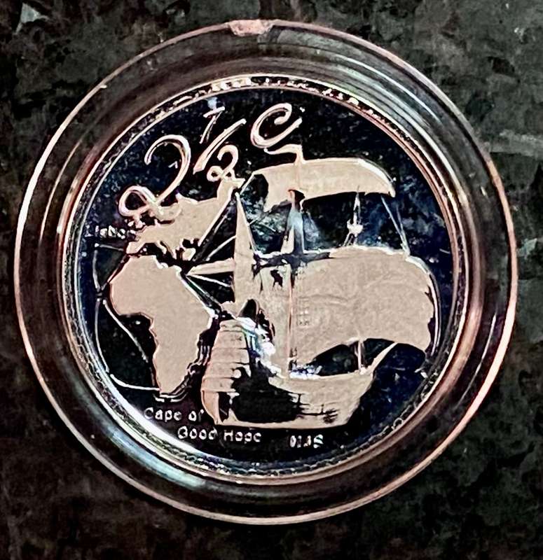 South Africa. proof silver 2 1/2 cent Cape of Good Hope 2009 flypress low mintage 300