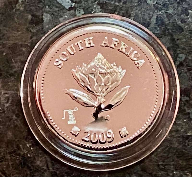 South Africa. proof silver 2 1/2 cent Cape of Good Hope 2009 flypress low mintage 300