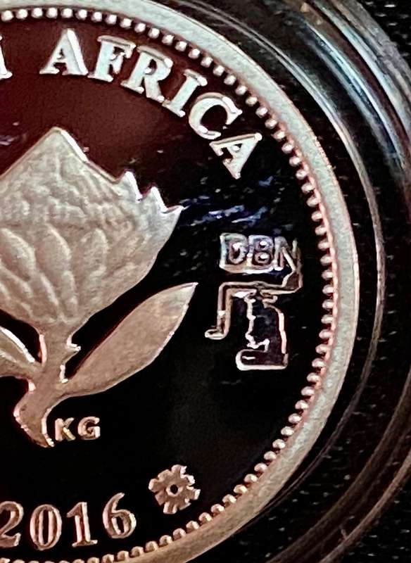 South Africa. proof silver 2 1/2 cent The Dolos Durban flypress mint mark 2016 mintage 400