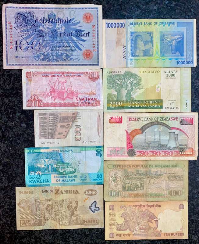 International lot Various Country's (bid per note to take all)