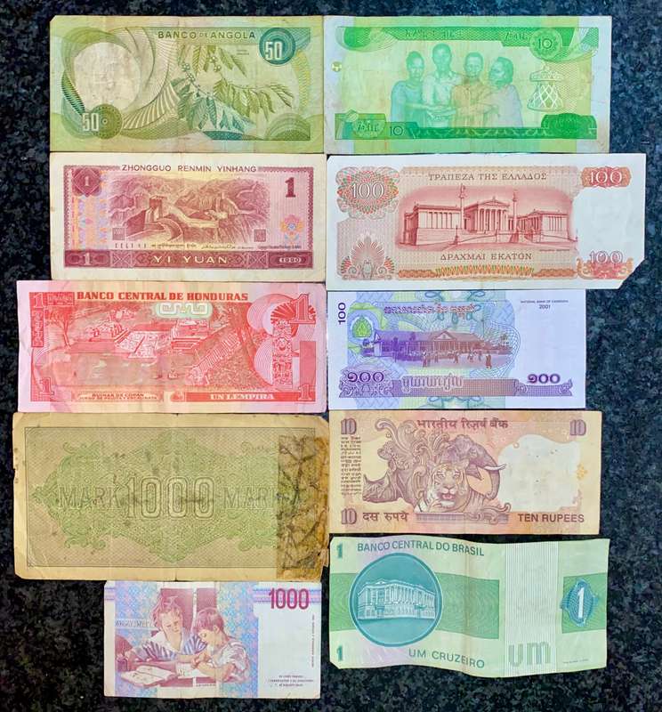 International lot Various Country's (bid per note to take all)