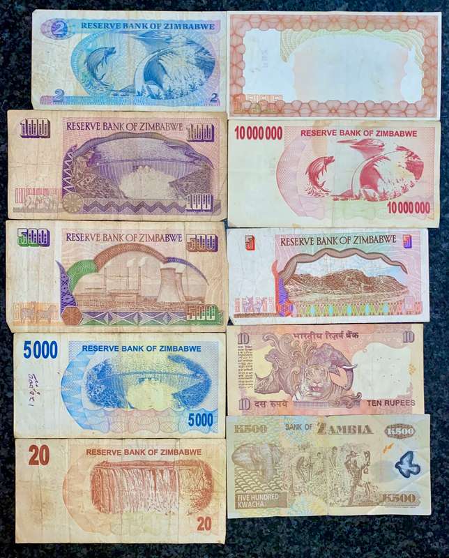 International lot Various Country's (bid per note to take all)