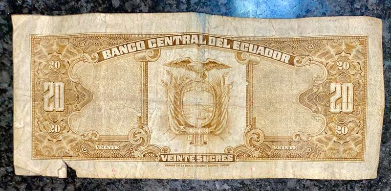 Ecuador 20 Sucre 1983