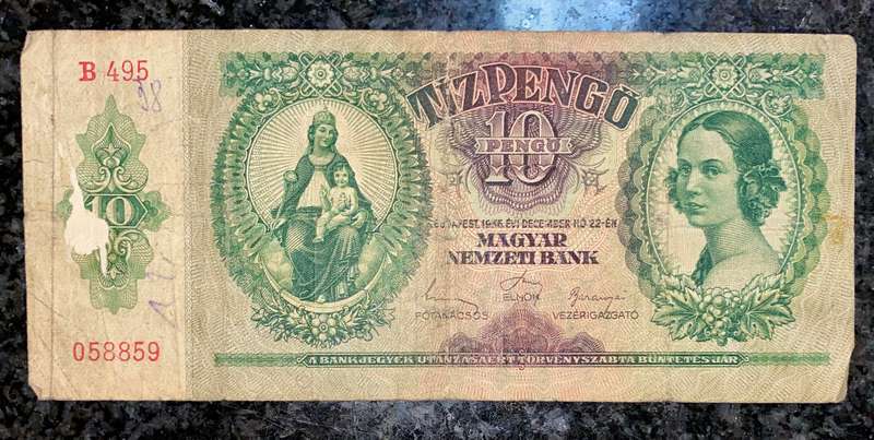 Hungary 10 pengo 1936