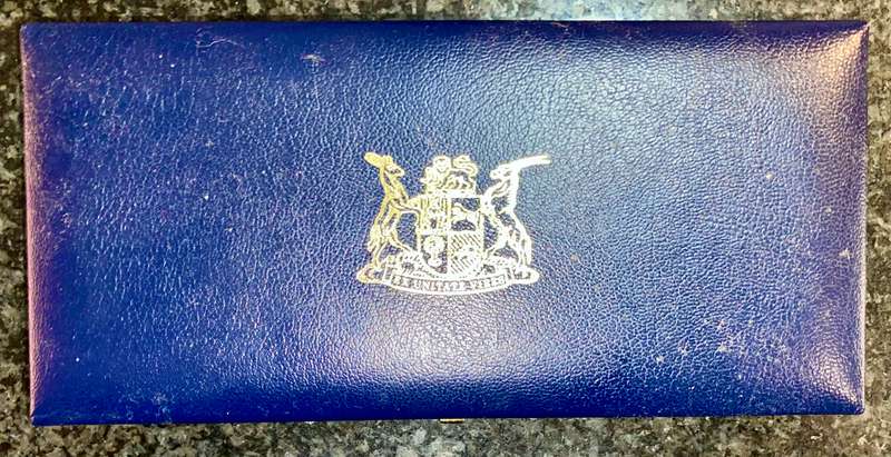 South Africa Proof set silver R1 TO 1/2 cent 1983 blue SA mint box