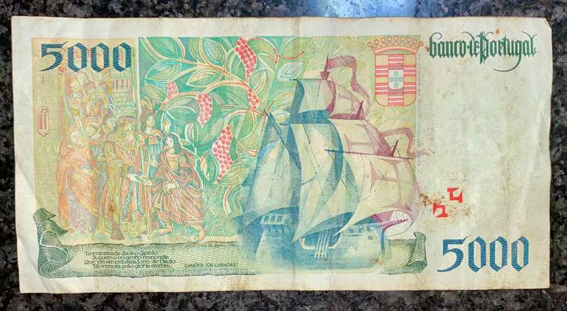 Portugal 5000 escudos 1996