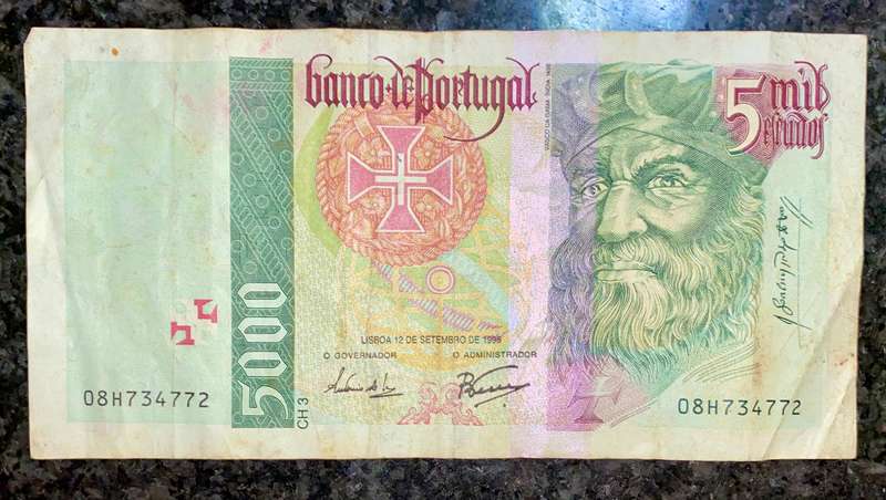 Portugal 5000 escudos 1996