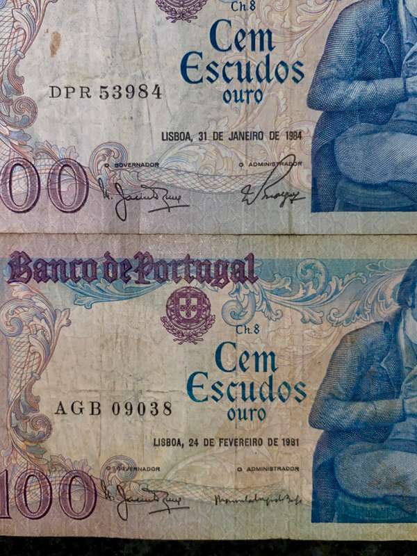 Portugal 100 escudos 1981 & 1984 (1 bid takes all)