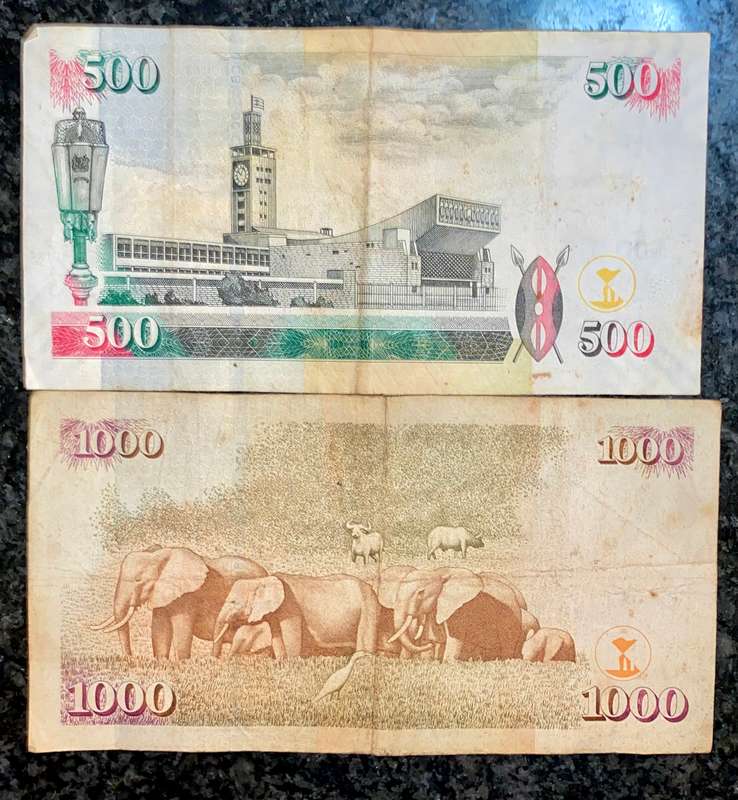 Kenya set 1000 shillings & 500 shillings 2005/06(1 bid takes all)