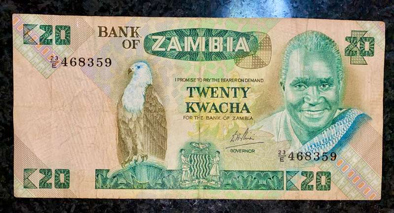 Zambia 20 kwacha 1988