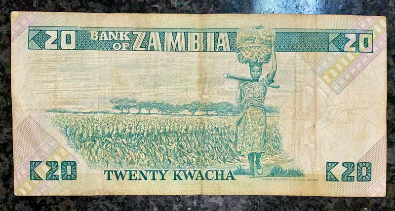 Zambia 20 kwacha 1988