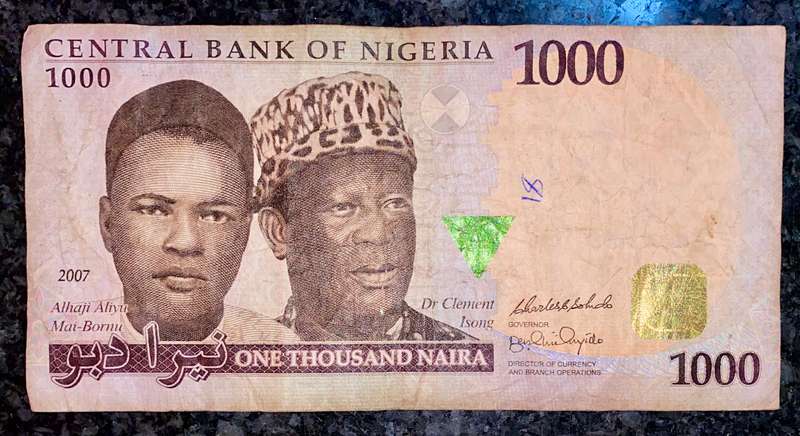 Nigeria 1000 naira 2007