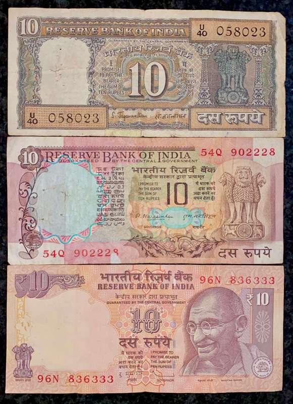 India set 3 different 10 rupees nd (1 bid takes all)