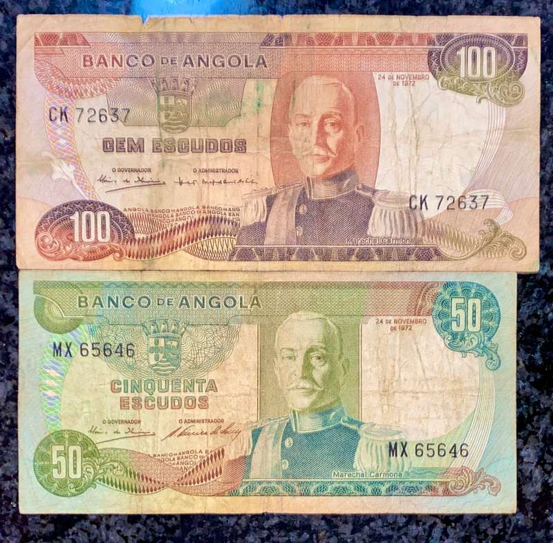 Angola set 100 escudos & 50 escudos 1972 (1 bid takes all)