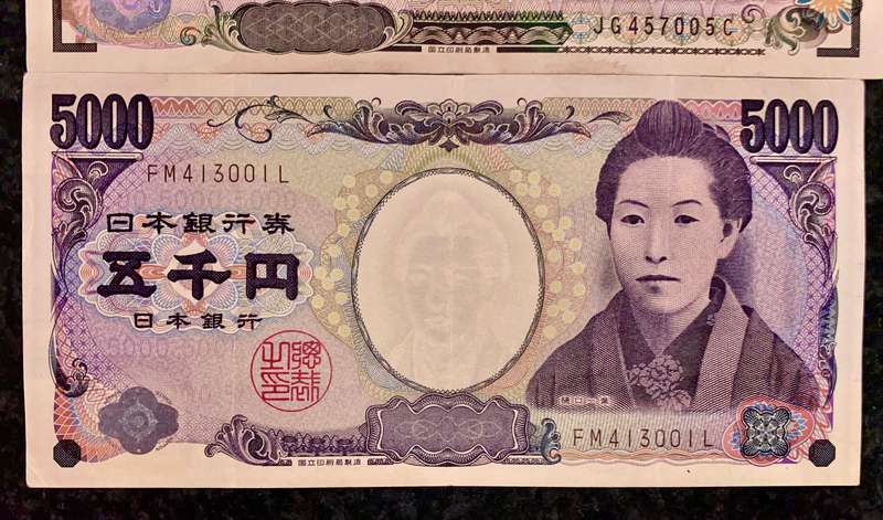 Japan Set 10.000 yen Yukichi Fukuzawa wtm & 5000 yen Higuchi Ichiyo wtm 2004 (1 bid take all)