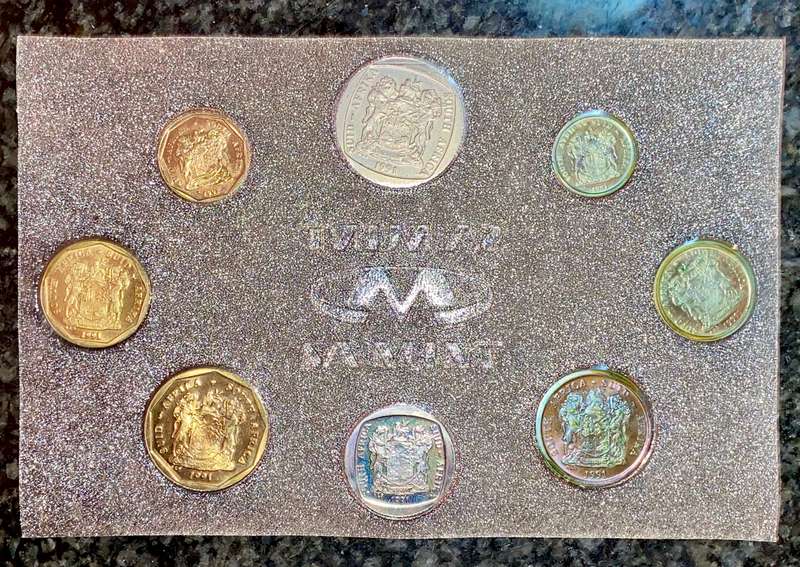 South Africa. uncirculated coin set 1991 in original packaging