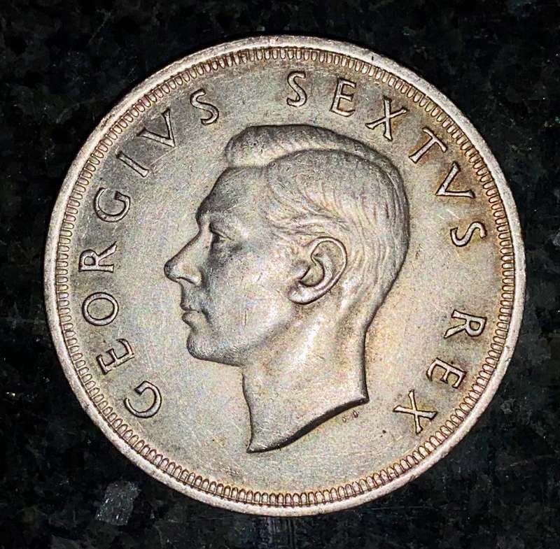 SA Union silver 5 shilling 1951