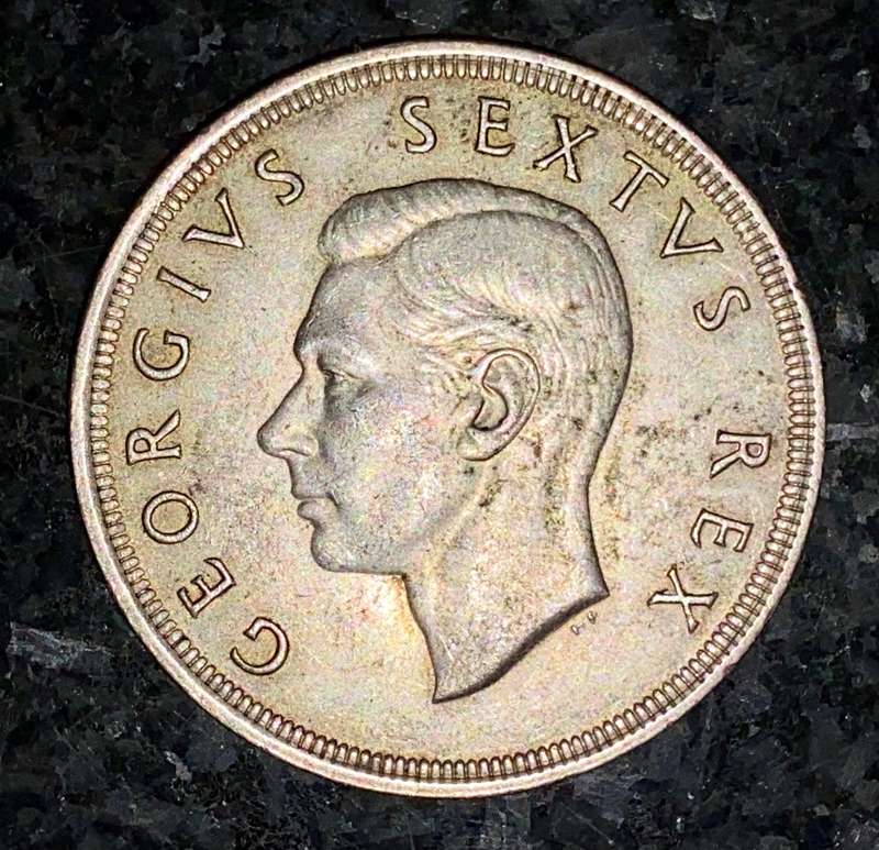 SA Union silver 5 shilling 1951