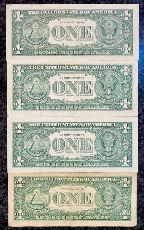USA 1 dollar Kansas city - Atlanta - Richmond & San Francisco Federal Reserve (1 bid takes all)