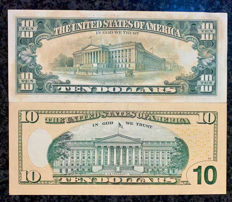 USA Set 10 dollar Atlanta 1995 & Cleveland Federal Reserve 2009 (1 bid takes all)
