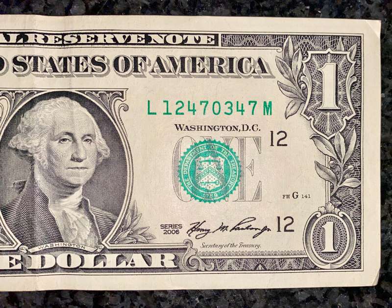 USA 1 dollar San Francisco Federal Reserve bank 2006