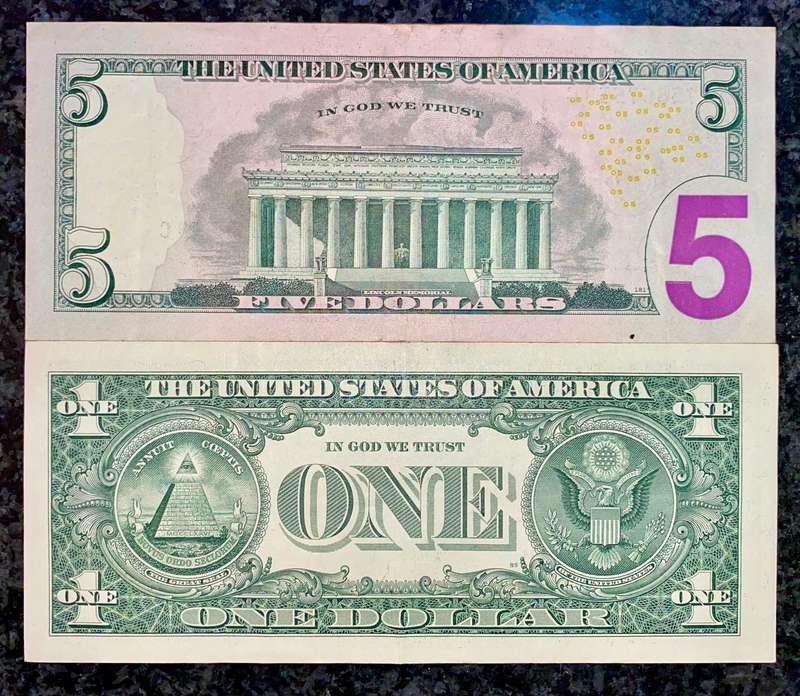 USA Set 5 dollar New York & 1 dollar 2013 Atlanta Federal Reserve (1 bid takes all)