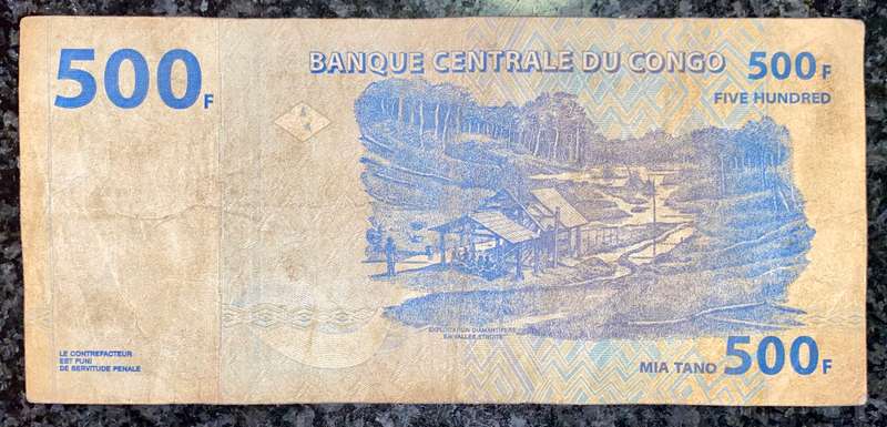 CONGO 500 FRANCS 2002