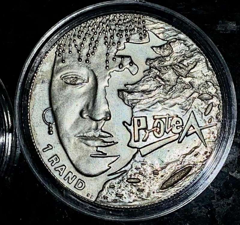 South Africa. Silver R1 Uncirculated - Women of South Africa - low mintage 983