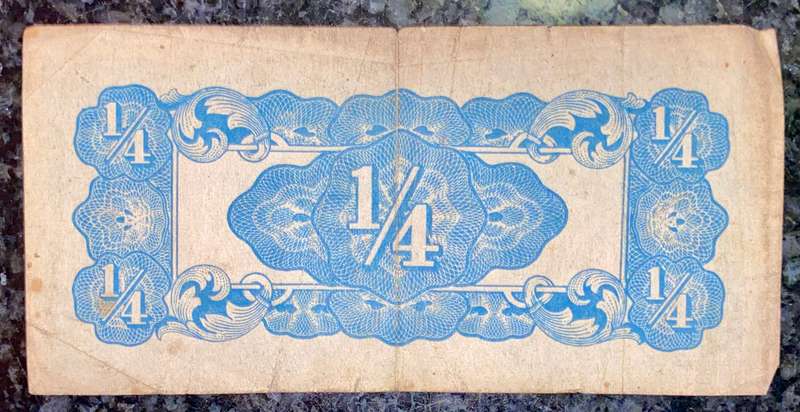 JAPAN/MAYANMER BURMA 1/4 RUPEE 1942 WW2 - JAP OCCUPATION