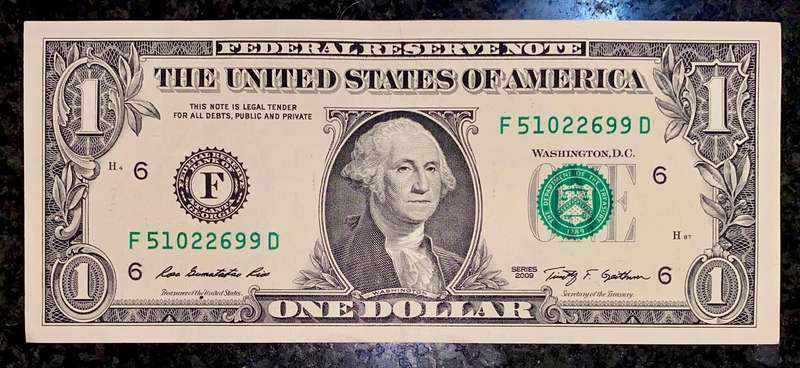 USA 1 dollar Atlanta Federal reserve bank 2009