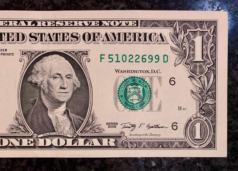 USA 1 dollar Atlanta Federal reserve bank 2009
