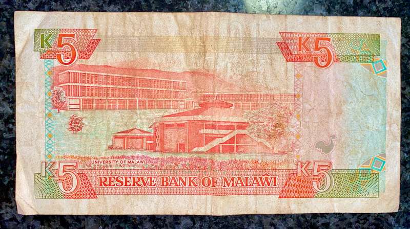 MALAWI 5 KWACHA 1990