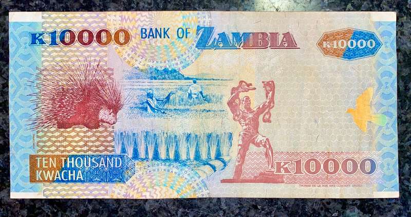 ZAMBIA 10,000 KWACHA 2001