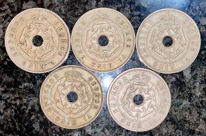 Southern Rhodesia set 1 penny 1934-1942(1 bid takes all)