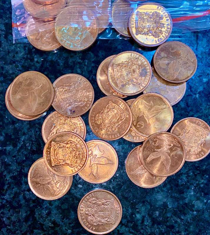 2 CENT 2000 OLD COAT OF ARMS CIRCULATED(BID PER COIN)