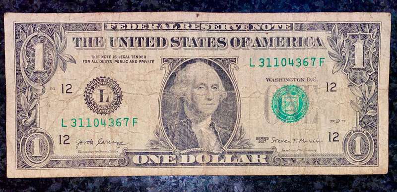 USA 1 dollar 2017 San Francisco Federal reserve