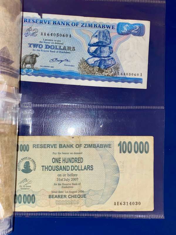 BANKNOTE COLLECTION SOUTH AFRICA & INTERNATIONAL IN FOLDER 17 NOTES IN TOTAL(1 BID TAKES ALL)