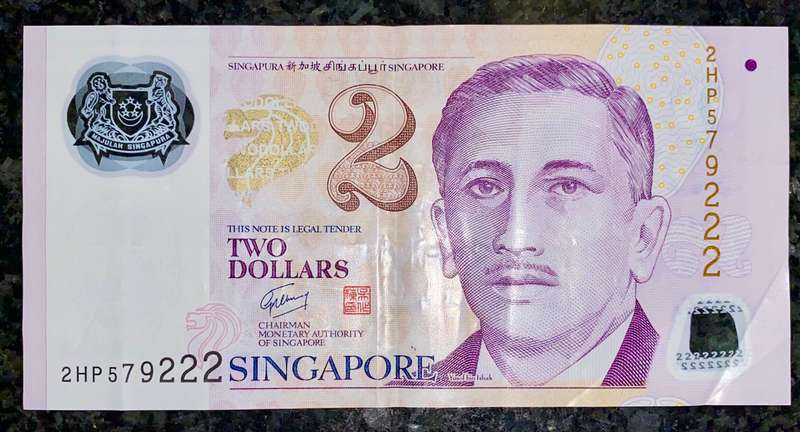 SINGAPORE 2 DOLLAR ND POLYMER NOTE