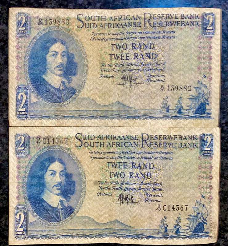 Mh De Kock. R2 - B26 & B47 -4th issue 1961 (1 bid takes all)