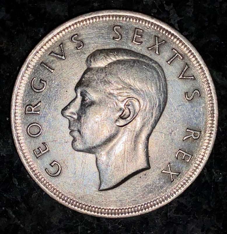 SA Union silver 5 shillings 1951 good condition