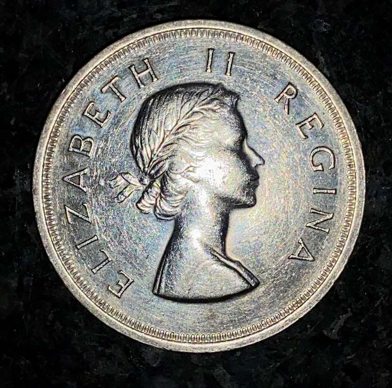 SA Union silver 5 shillings 1953