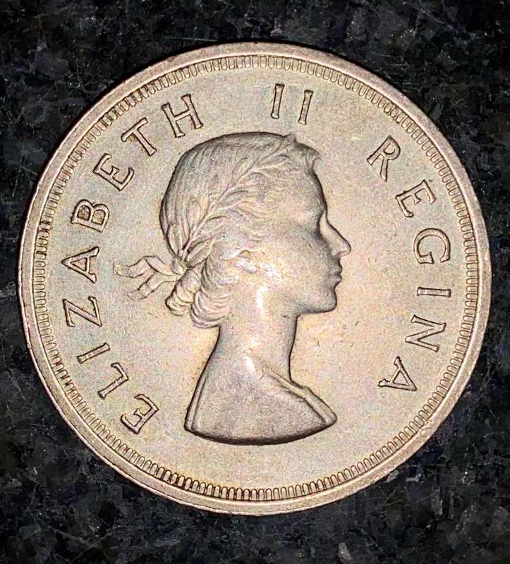 SA Union silver 5 shillings 1958