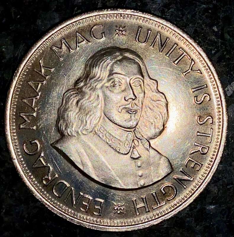 South Africa. silver 50 cent 1961 low mintage 54746 good condition crown size
