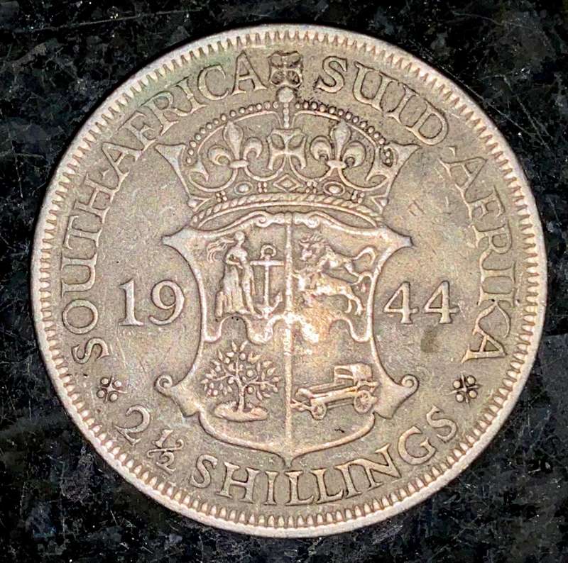 SA Union silver 2 1/2 shilling 1944