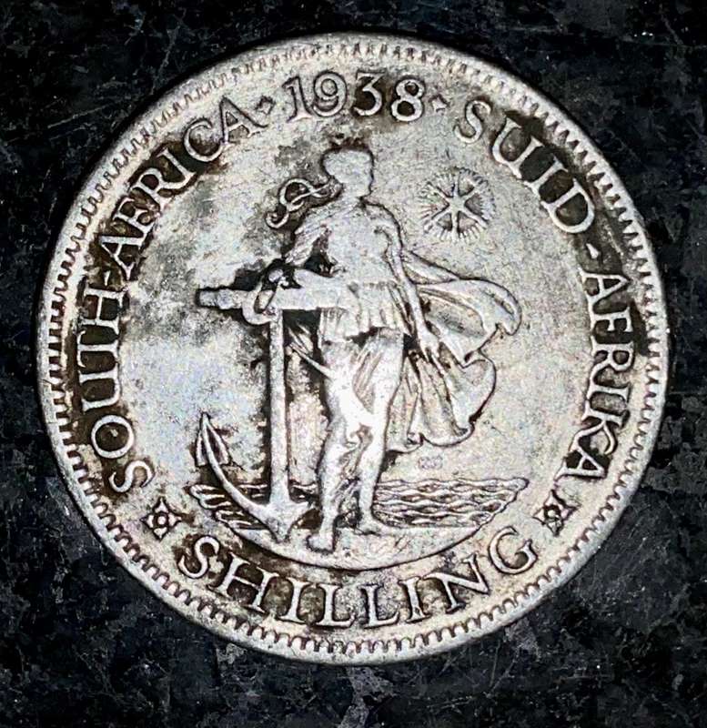 SA Union silver 1 shilling 1938