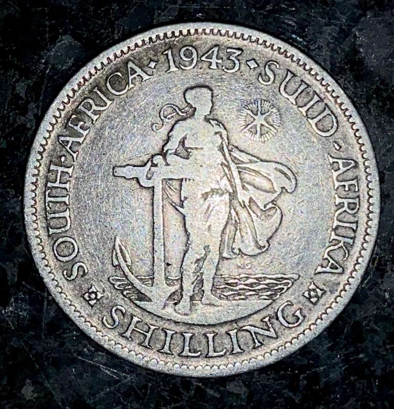 SA Union silver 1 shilling 1943