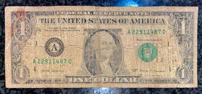 USA 1 dollar 2017 Boston federal reserve bank