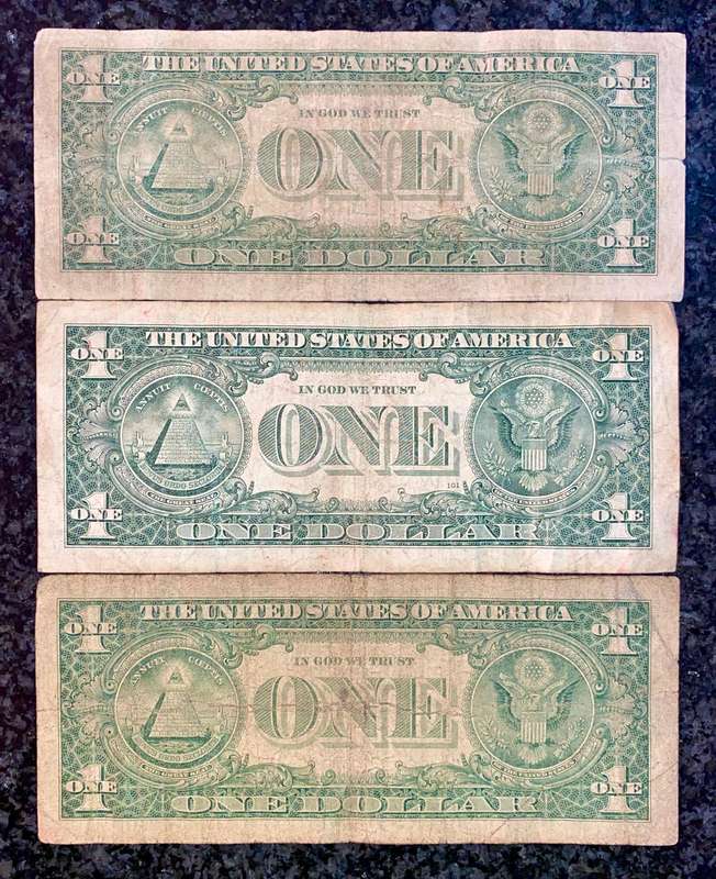 USA Set 1 dollar - B - F - G - Federal Reserves 2013-2017 (1 bid takes all)